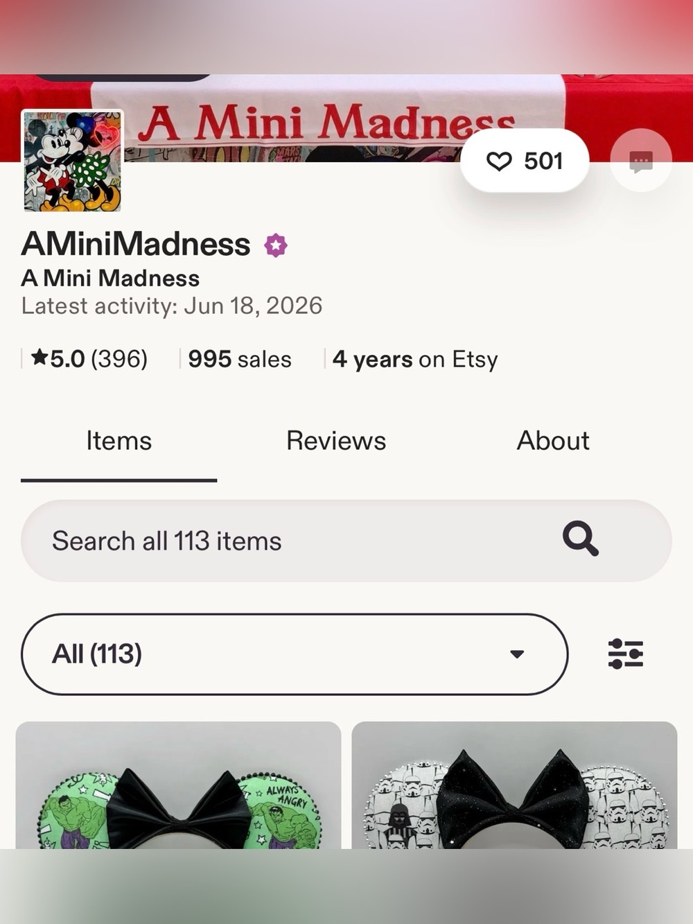 Disney / Marvel Handcrafted Hulk Minnie Ears - Picture 3 of 3